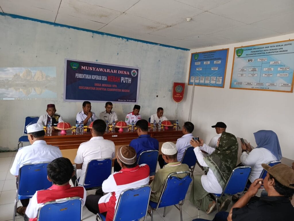 Koperasi Merah Putih Digagas di Desa Minasa Upa Maros sebagai Penguatan Ekonomi Desa