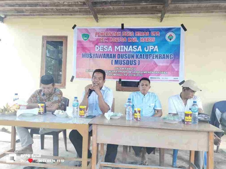 Serap Aspirasi Masyarakat, Pemdes Minasa Upa Gelar Musdus Di Kalupenrang