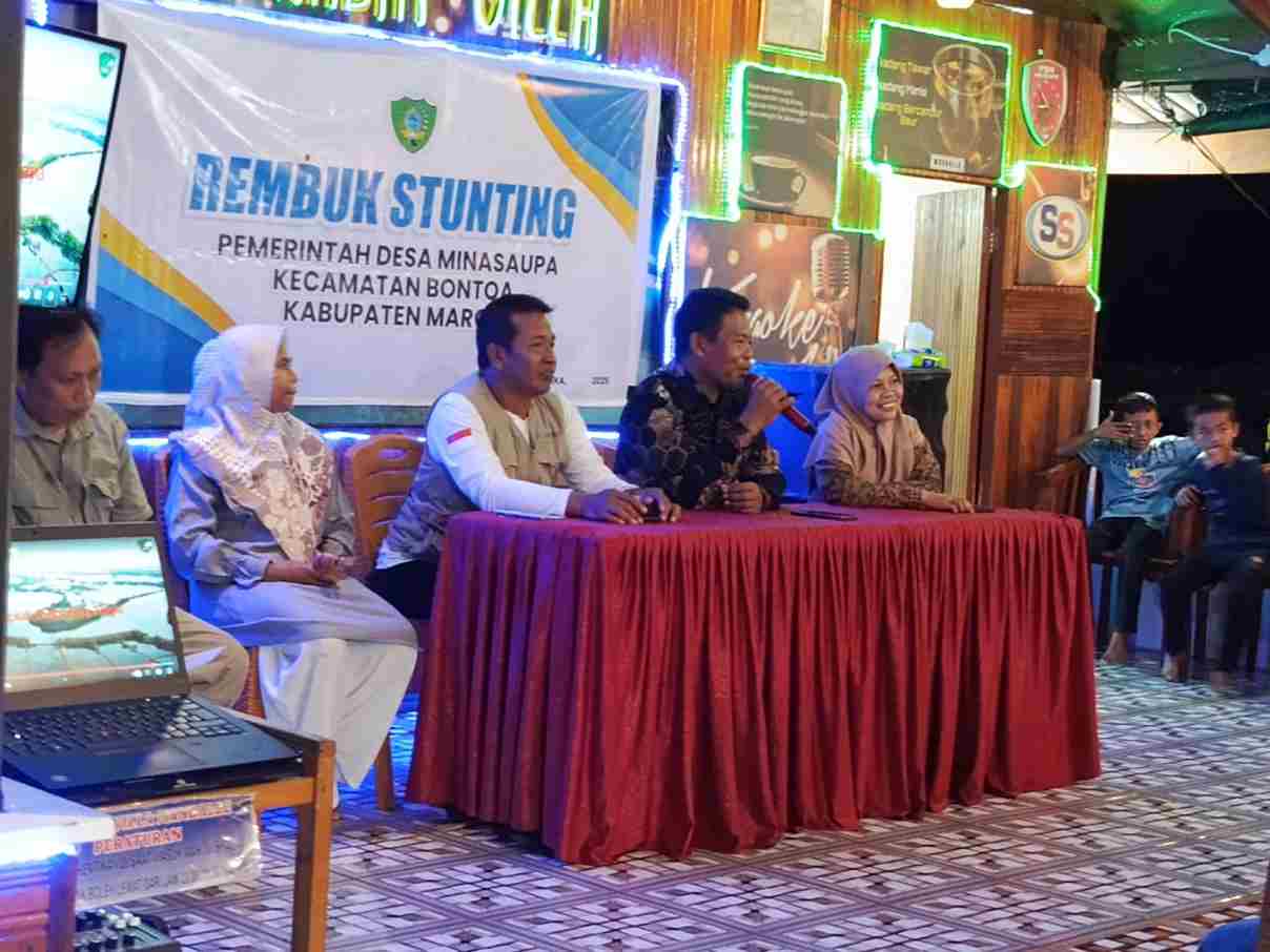 Perangi Stunting, Pemerintah Desa Minasa Upa Gelar Rembuk Libatkan Berbagai Pihak